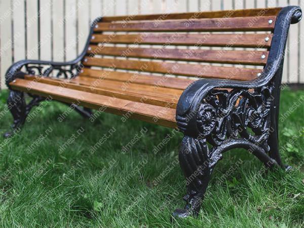Чугунная парковая скамейка длиной 1,8 метра OB-1001-1800