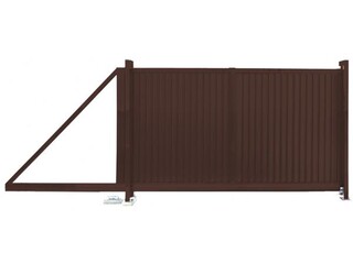Ворота откатные Estet 2,03х4,5 RAL 6005, артикул Ворота откатные Grand Line Премиум 2,03х4,5