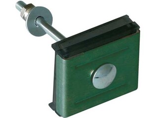 Крепление Скоба и болт М6х85 RAL 6005, артикул Крепление 3D забора Скоба M6x85