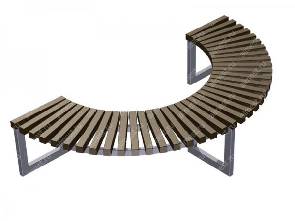 Скамейка AB-1013-1/2 полукруглая, артикул ALM-28190277