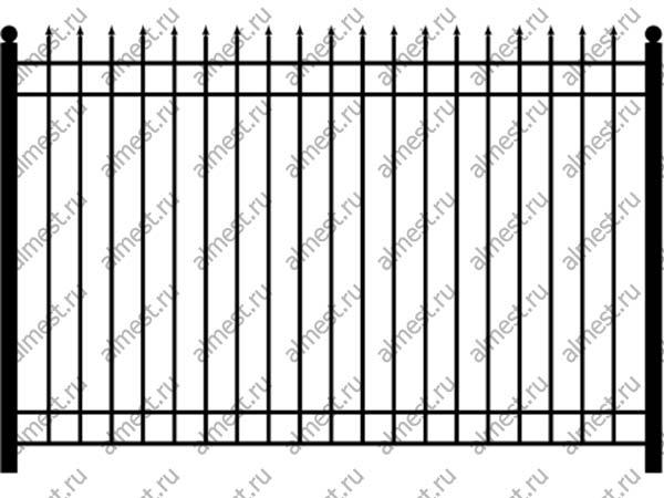 Секция заборная ННЗ-007 1,5м, артикул ННЗ-007 1,5м