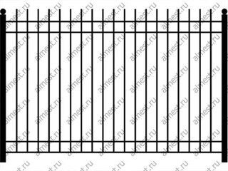Секция заборная ННЗ-001 2м, артикул ННЗ-001 2м