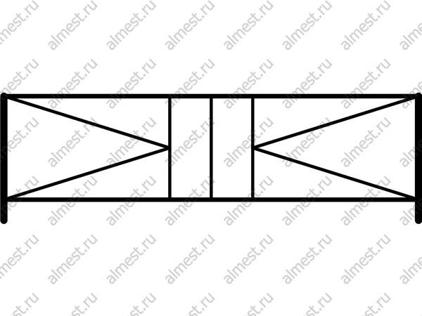 Ограждение газонное AB-5005 эконом