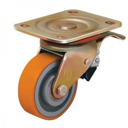 Колесо большегрузное поворотное с тормозом ED01 VBP F 150*45, артикул ED01 VBP F 150*45